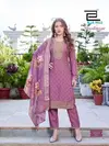 Shalimar By Blue Hills Mal Chanderi Printed Kurti With Pant Dupatta